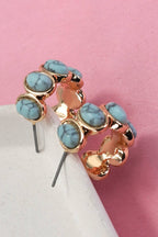 TURQ HOOP EARRINGS