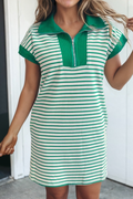 Amelia Zip Polo Collar Dress