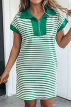 Amelia Zip Polo Collar Dress