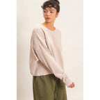 Mineral Wash Waffle Open Back Top