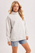 ANNA MOCK NECK PULLOVER