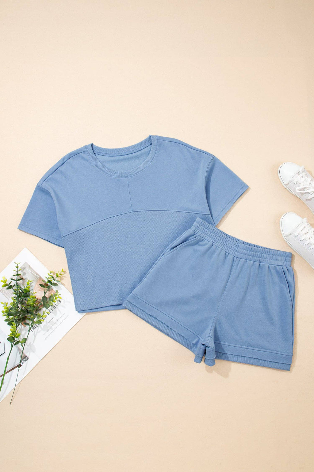 Sky Blue 2pcs Short Set