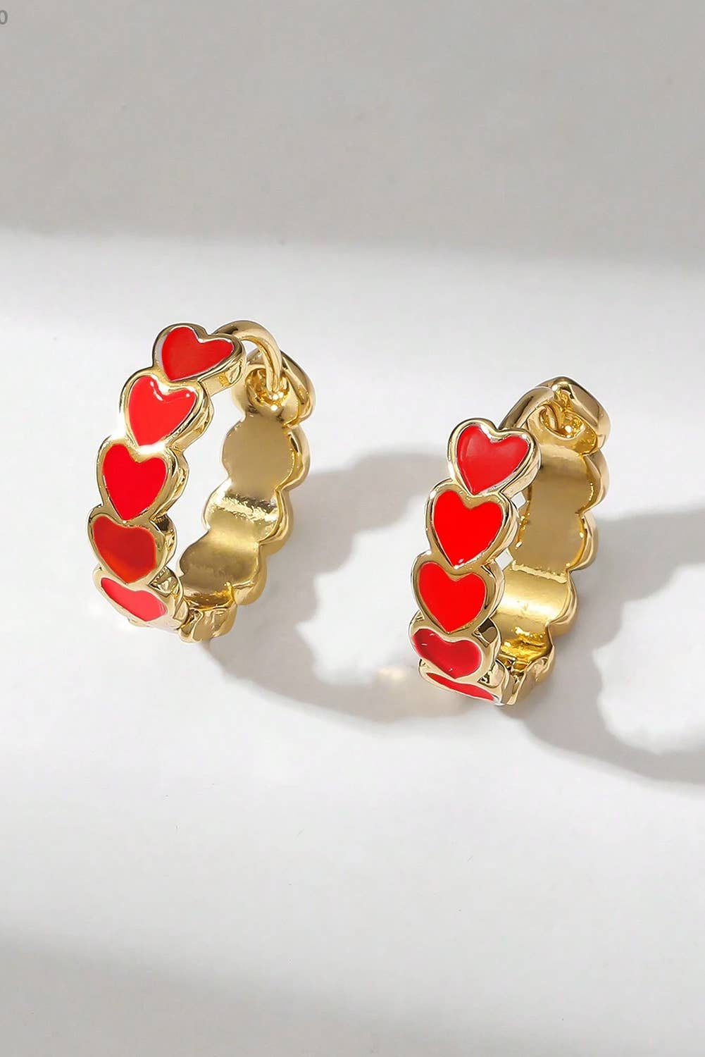 Red Heart Hook Earrings