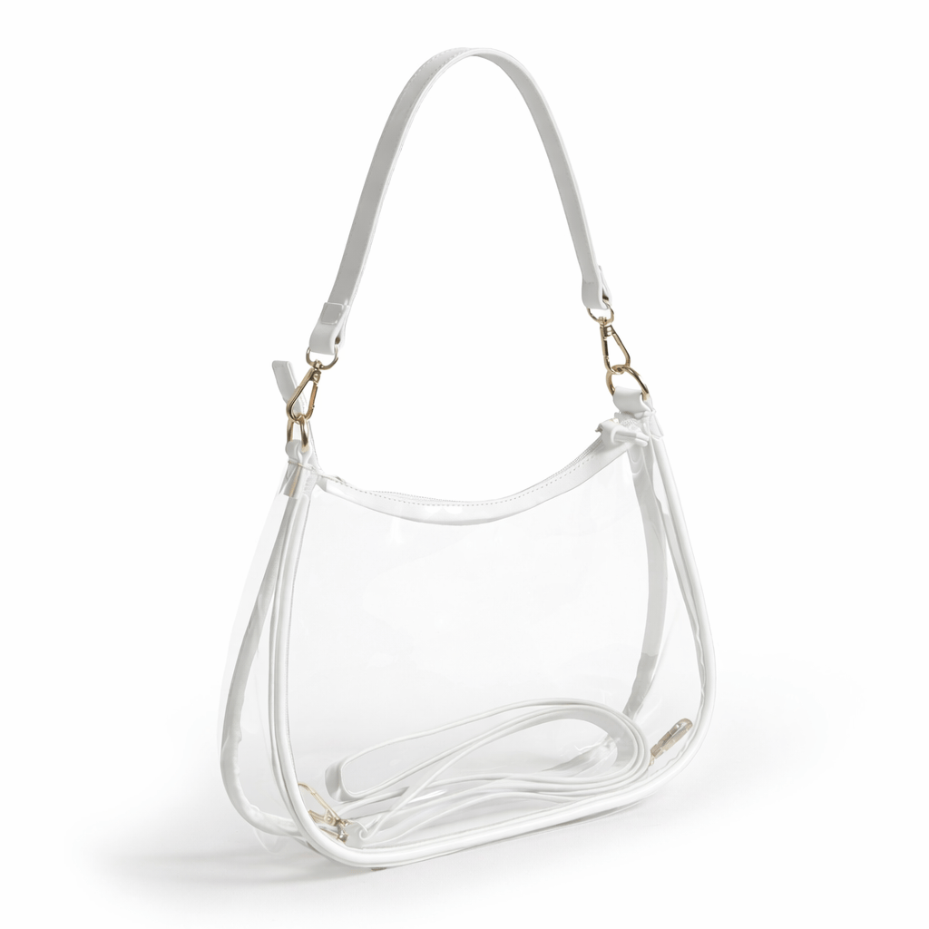 NC Tar Heels Sara Clear Purse with Skinny Scarf