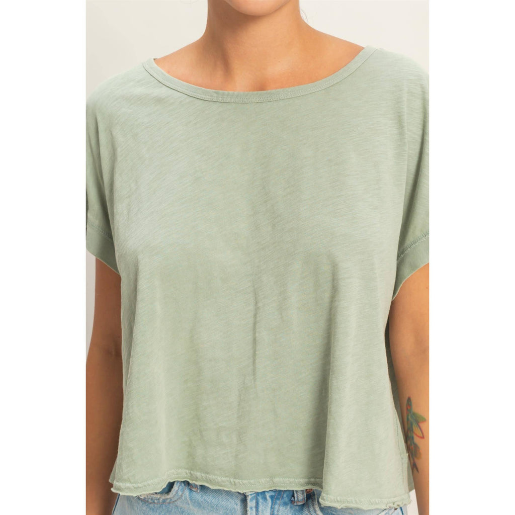 Lucy Washed Open Back Top