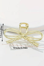 Gold Metal Bow Claw Clip