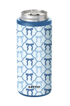 Blue Bow Slim Can Koozie