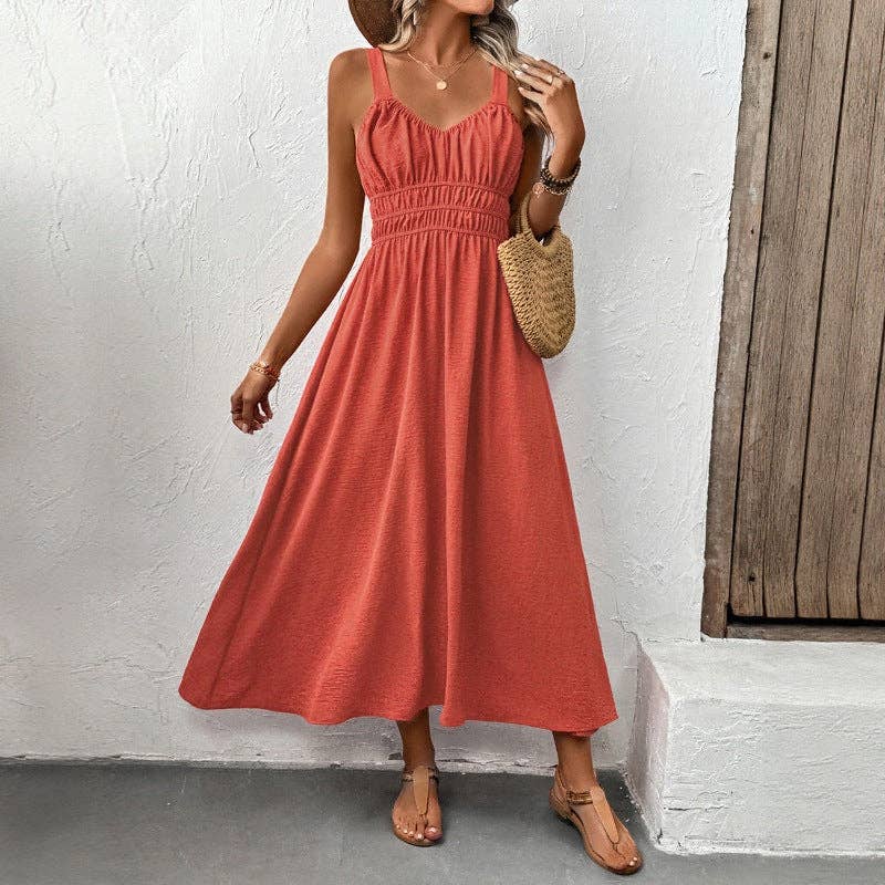 Saylor Textured Pleated Dress