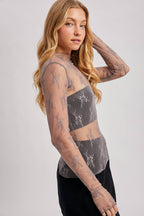 Mia Lace Mesh Top