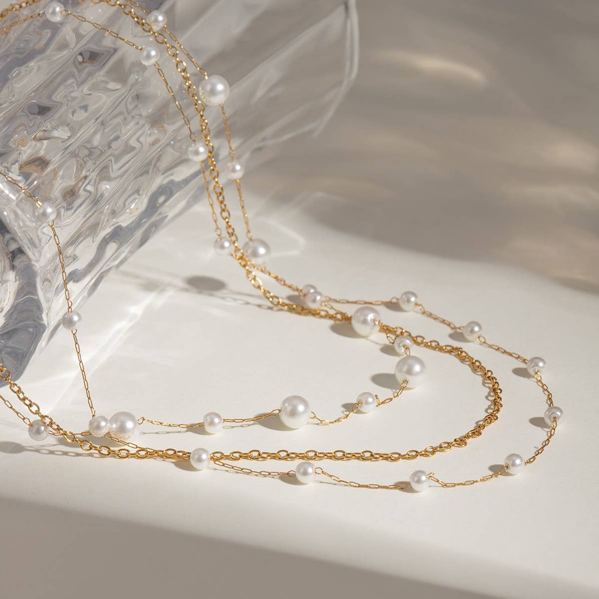 LAYERED PEARL NECKLACE