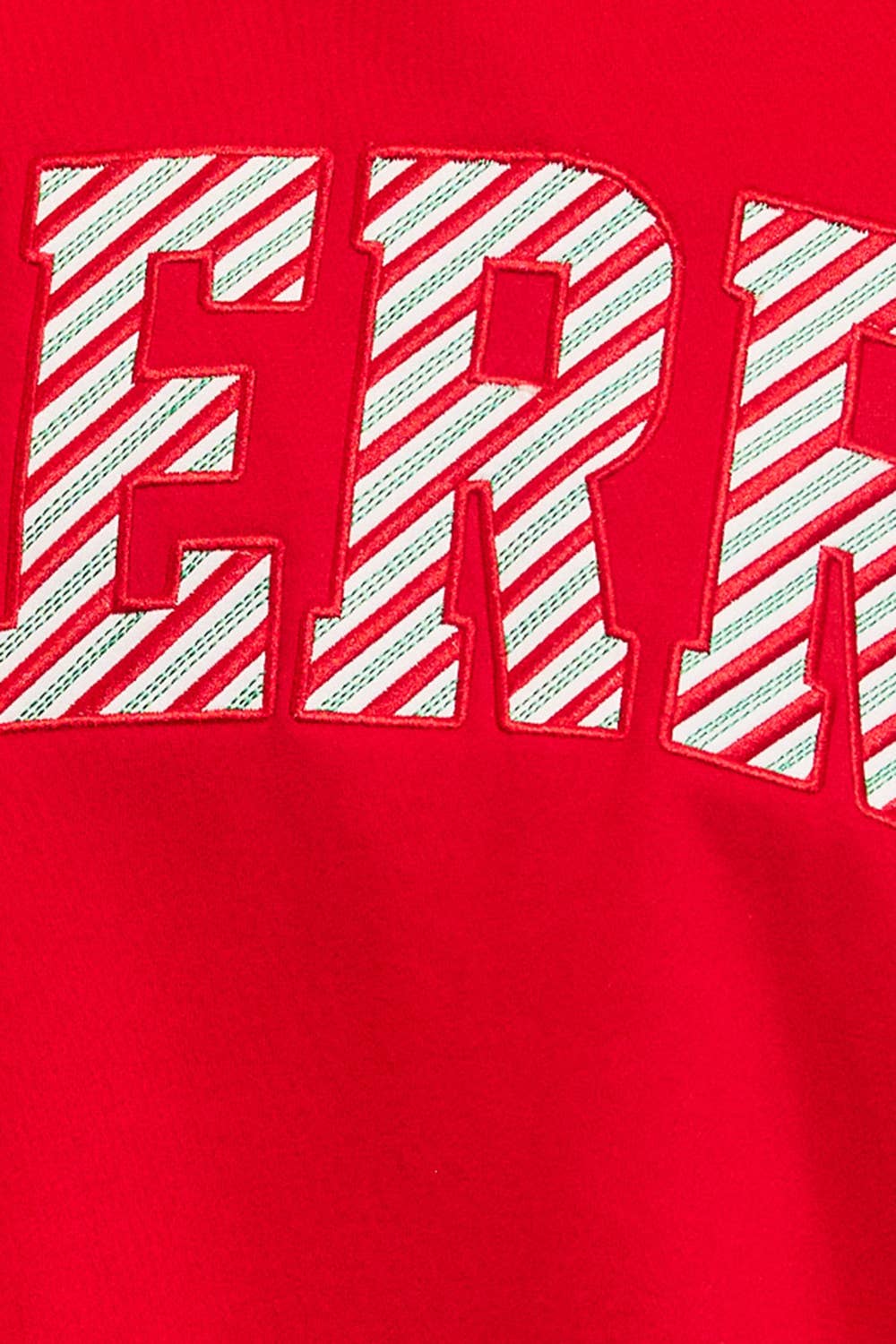 MERRY Embroidered Mock Sweatshirt