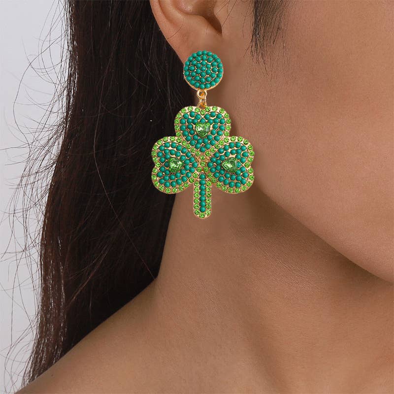 St. Patrick's Day Clover Earrings