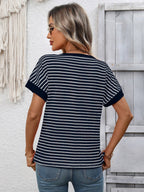 Calliope Striped Knit Top