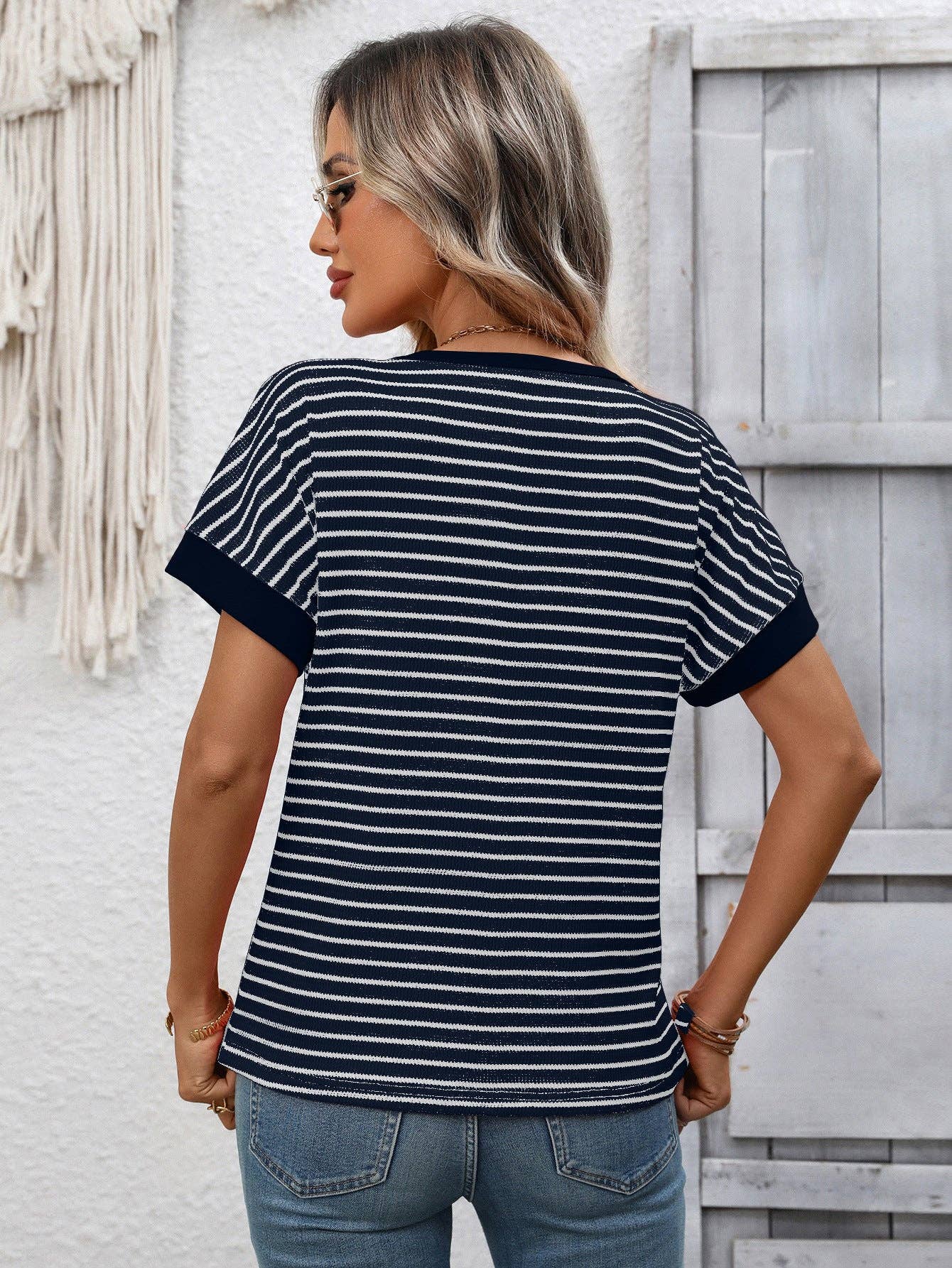 Calliope Striped Knit Top