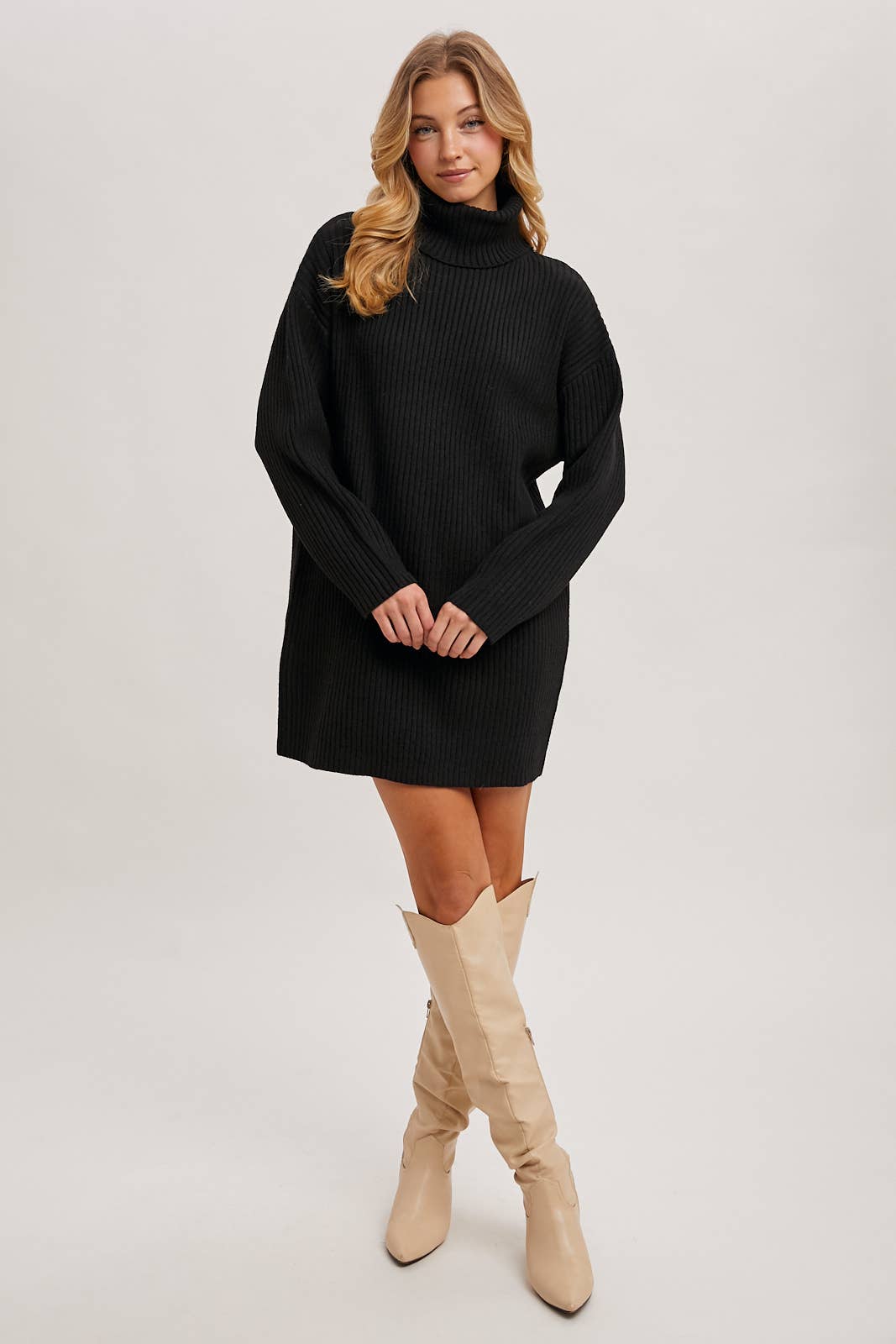 Ava Turtle Neck Sweater Dress