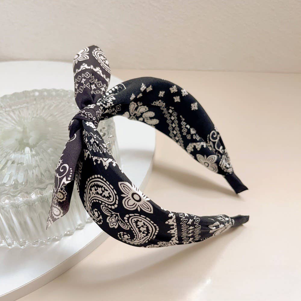 BOW PAISLEY HEADBAND