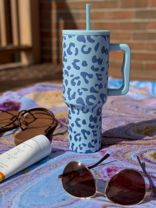 Aqua Leopard Tumblers