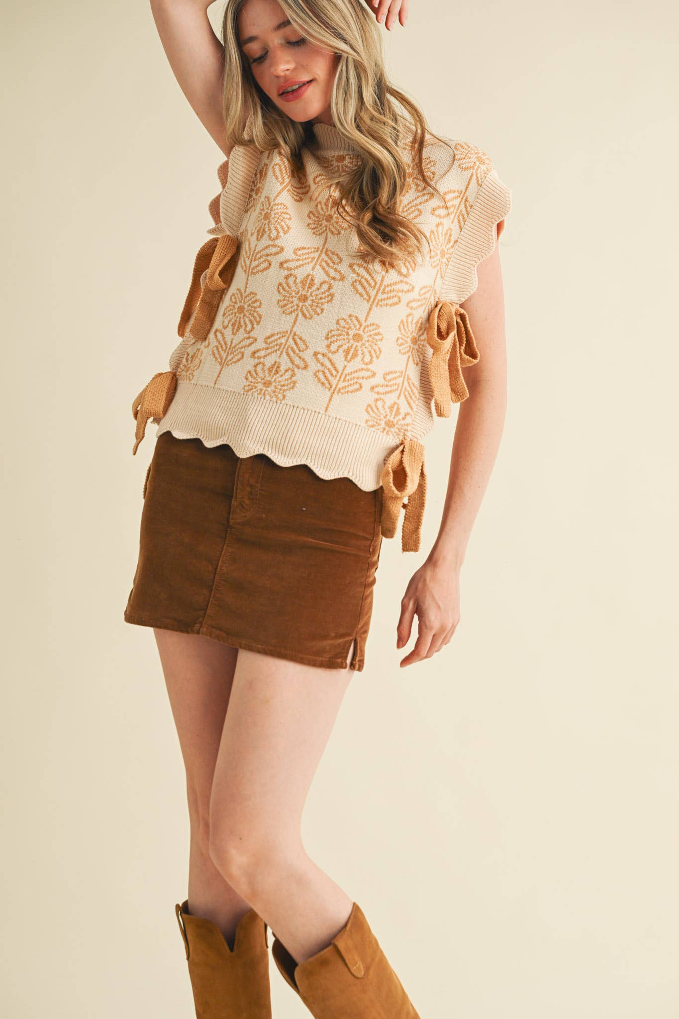 ALLY MOCK NECK SWEATER VEST