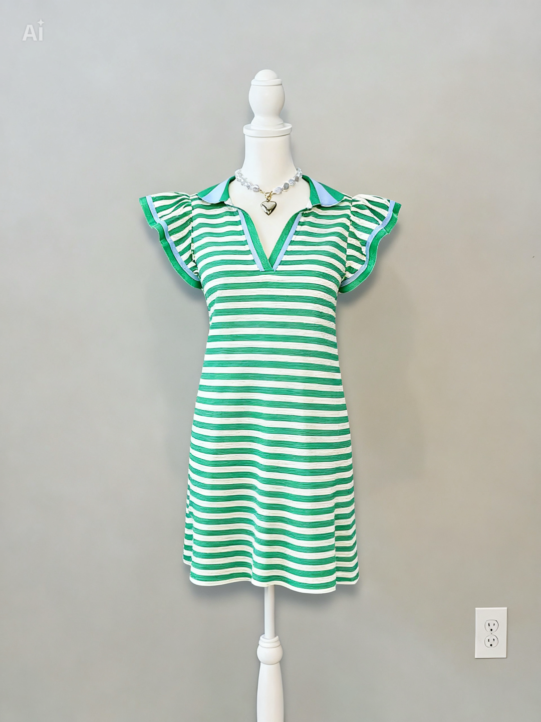 Sadie Striped Ruffle Dress