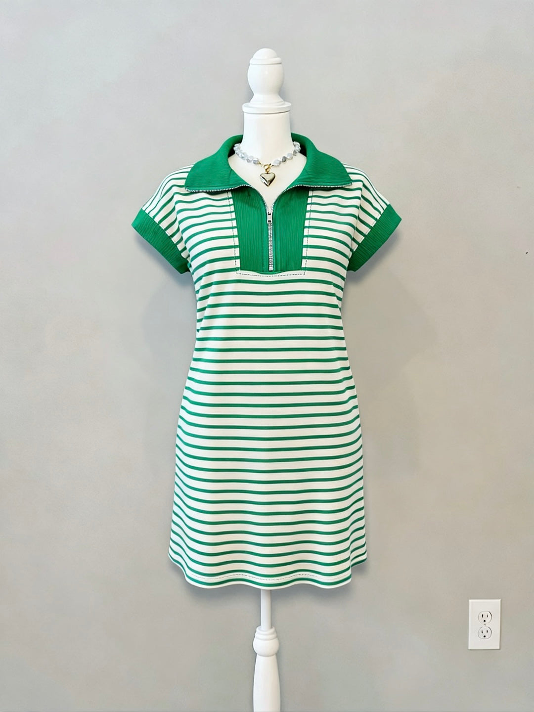 Amelia Zip Polo Collar Dress