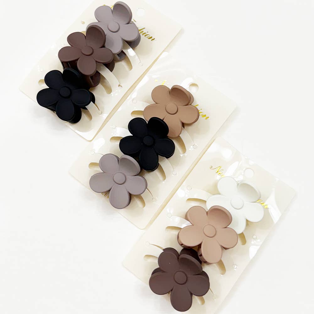 Mini Flower Hair Claw Set
