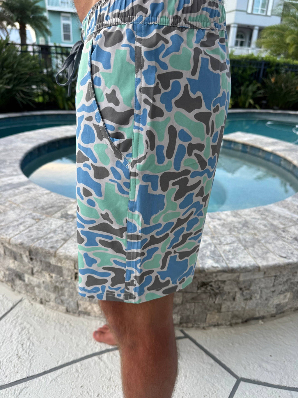 Coastal Camo Athletic Shorts