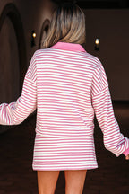 Pink Stripe Skort 2pcs Outfit
