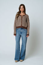 CROCHET KNIT BUTTON CARDIGAN