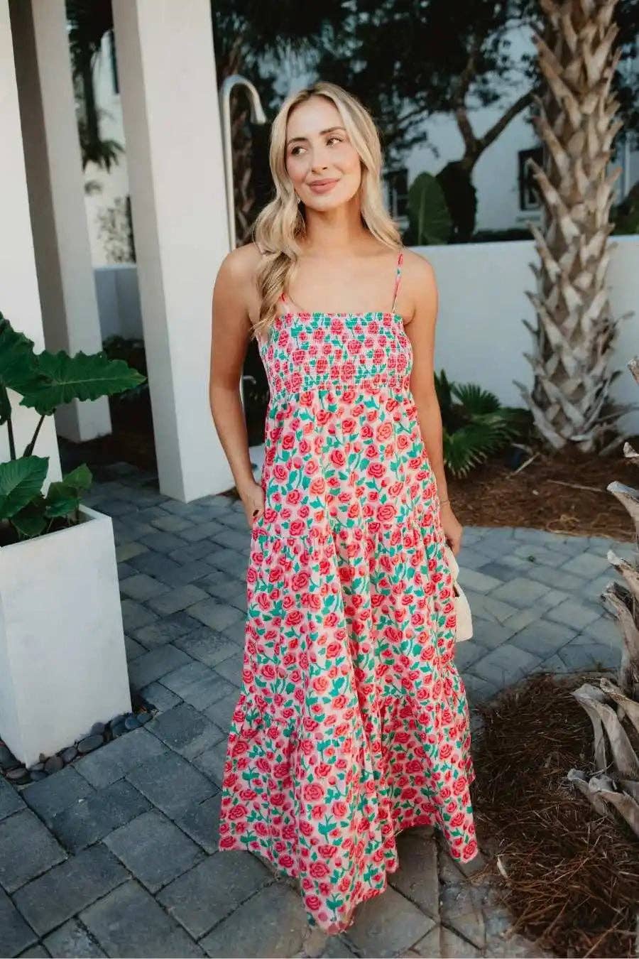 Whimsical Roses Floral Dress