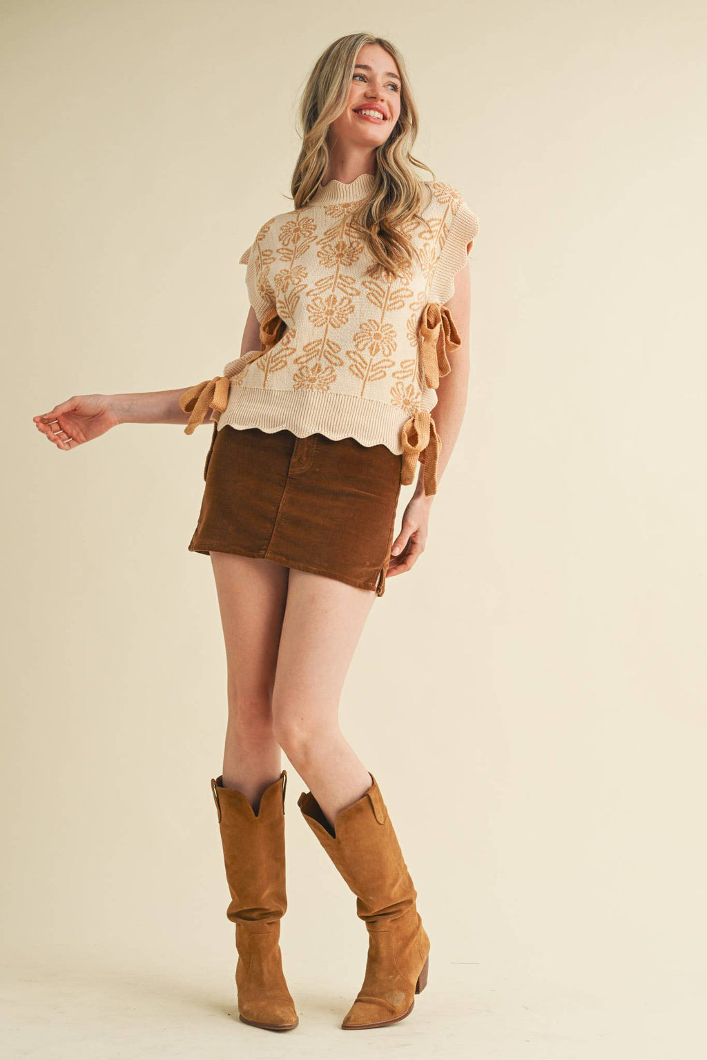 ALLY MOCK NECK SWEATER VEST