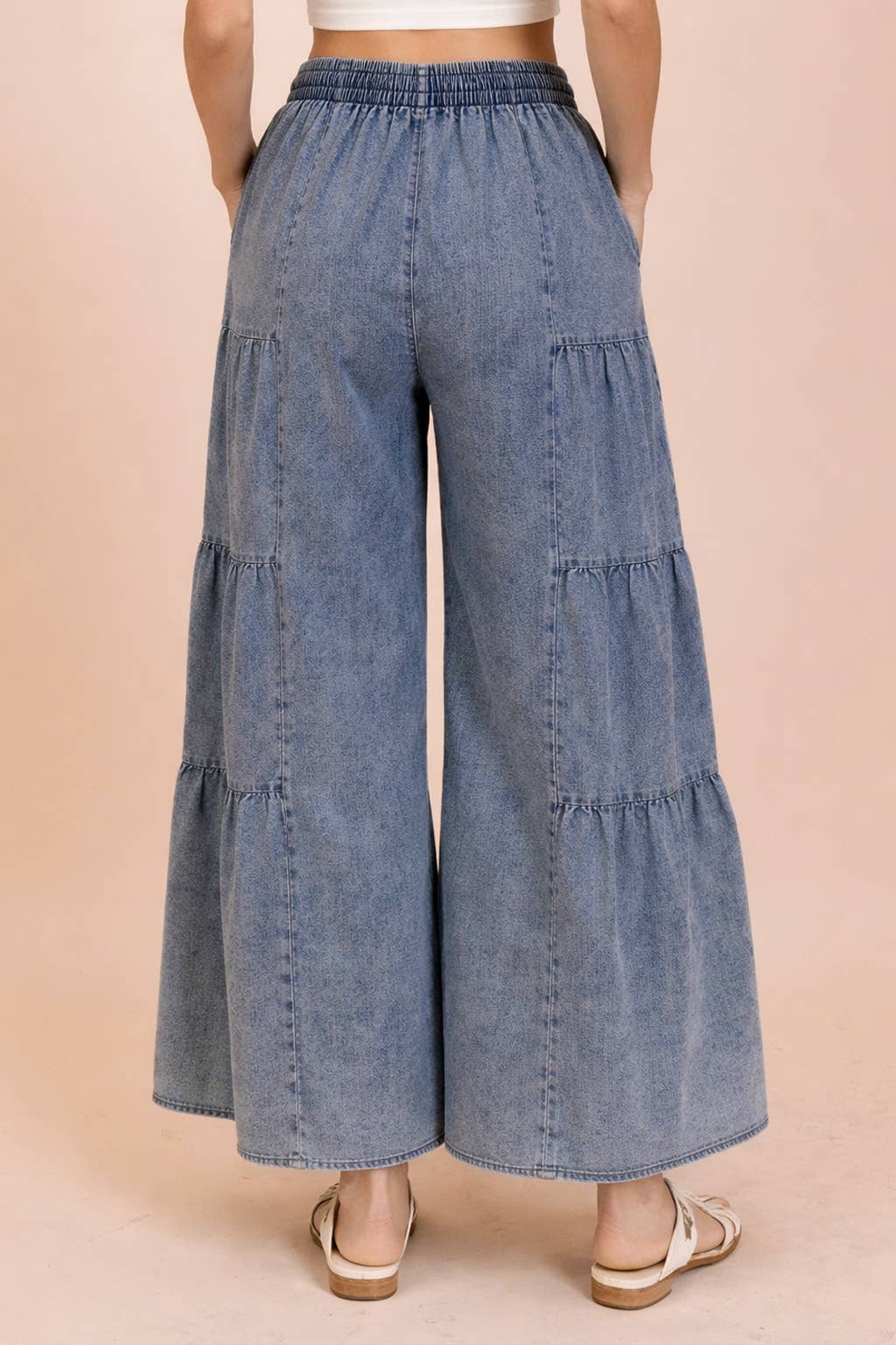 Tiered Washed Pants