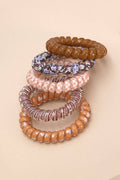 BROWN FLOWER HAIR TIES