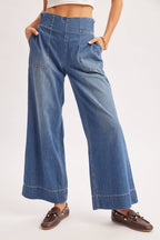 WIDE-LEG DENIM JEANS