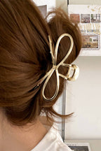 Gold Metal Bow Claw Clip