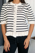 Kari Ruffle Button Cardigan