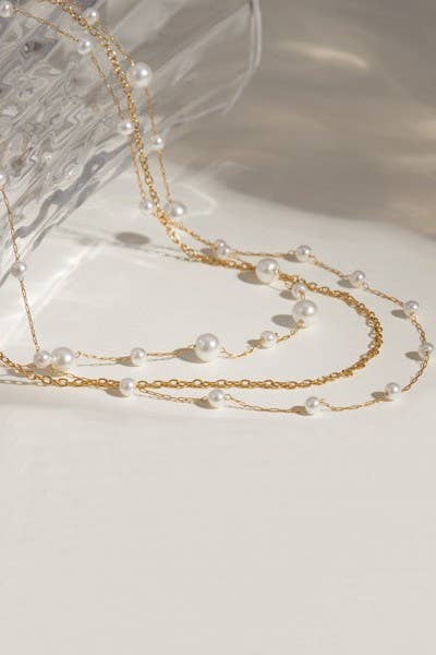 LAYERED PEARL NECKLACE