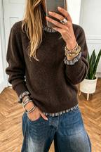 Lilly Plaid Ruffle Sweater