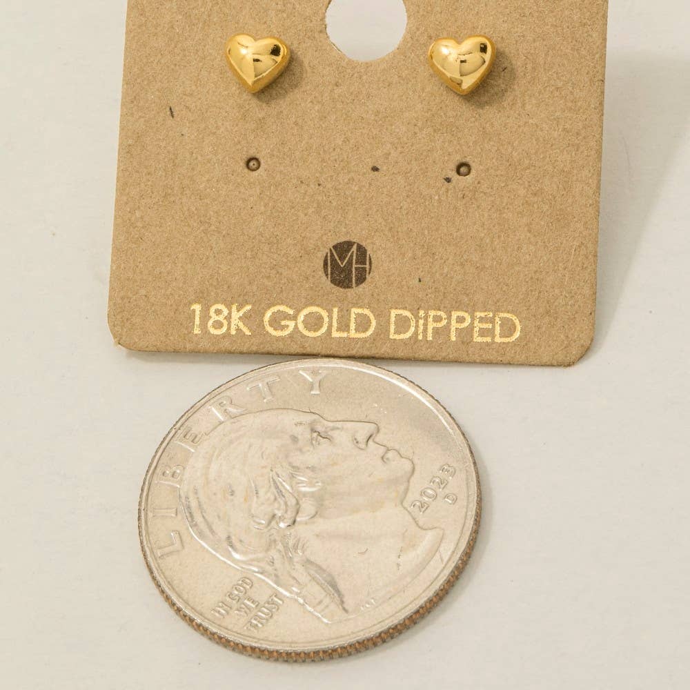 Rosa Gold  & Gold Mini Heart Earrings