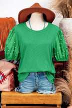 Heidi Pearl Beaded Sleeve Top