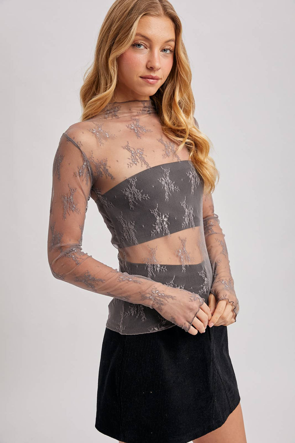 Mia Lace Mesh Top