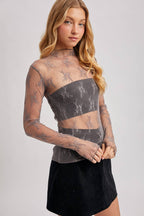 Mia Lace Mesh Top
