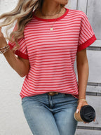 Calliope Striped Knit Top