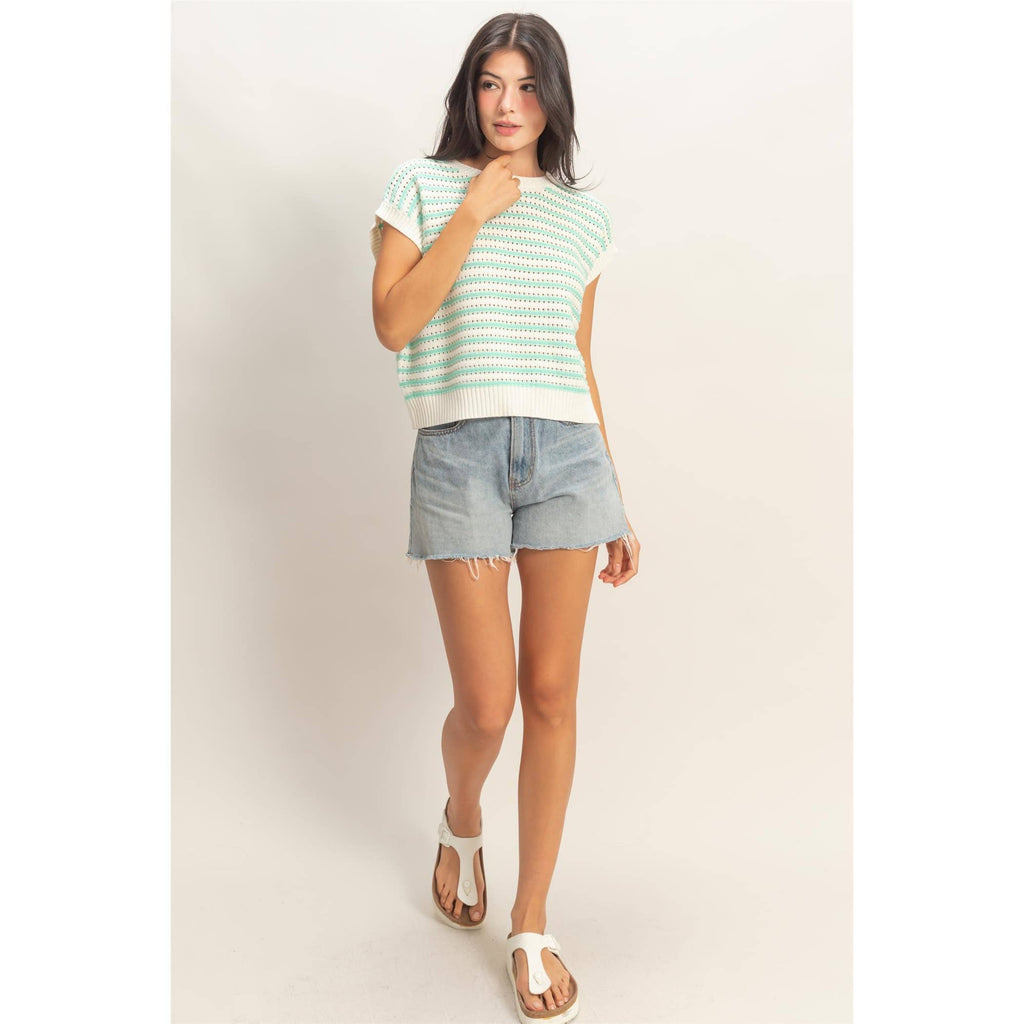 Sadie Striped Crew Top