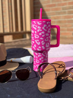 Hot Pink Leopard Tumbler