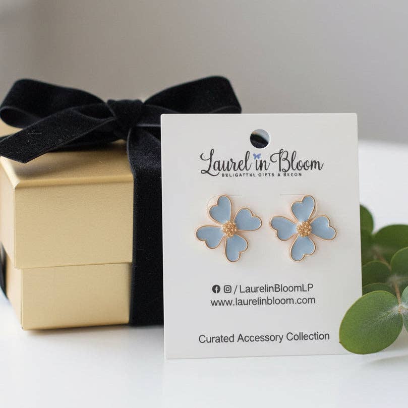 Evangeline Blooms Earrings - Blue