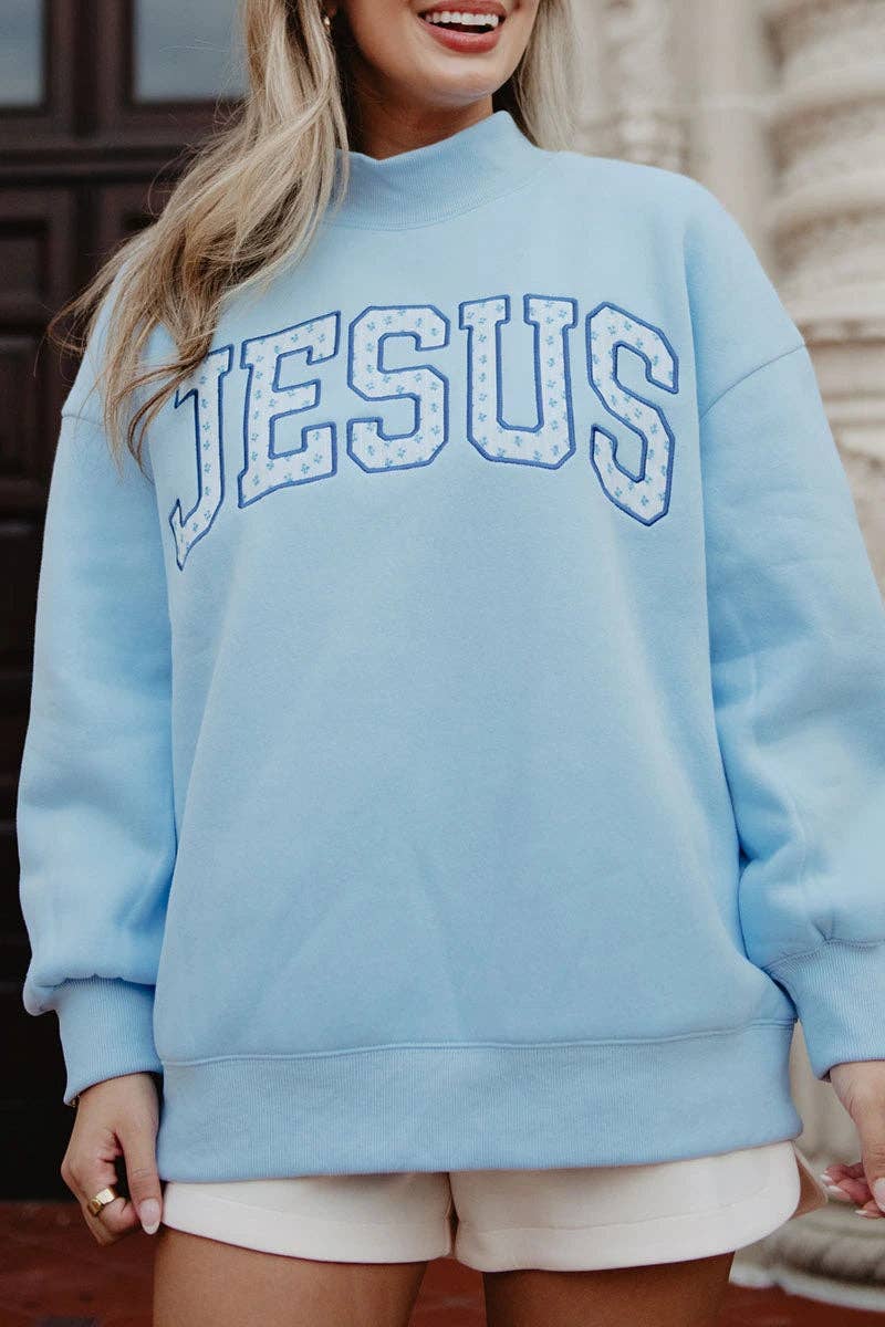 JESUS Mockneck Sweatshirt