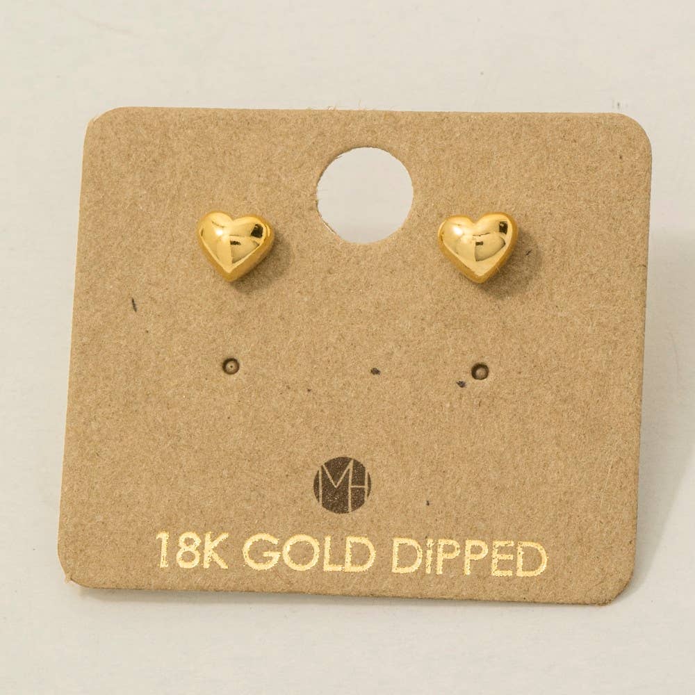 Rosa Gold  & Gold Mini Heart Earrings
