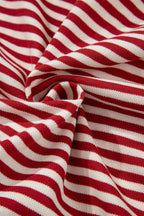 Red Stripe Bowknot Top