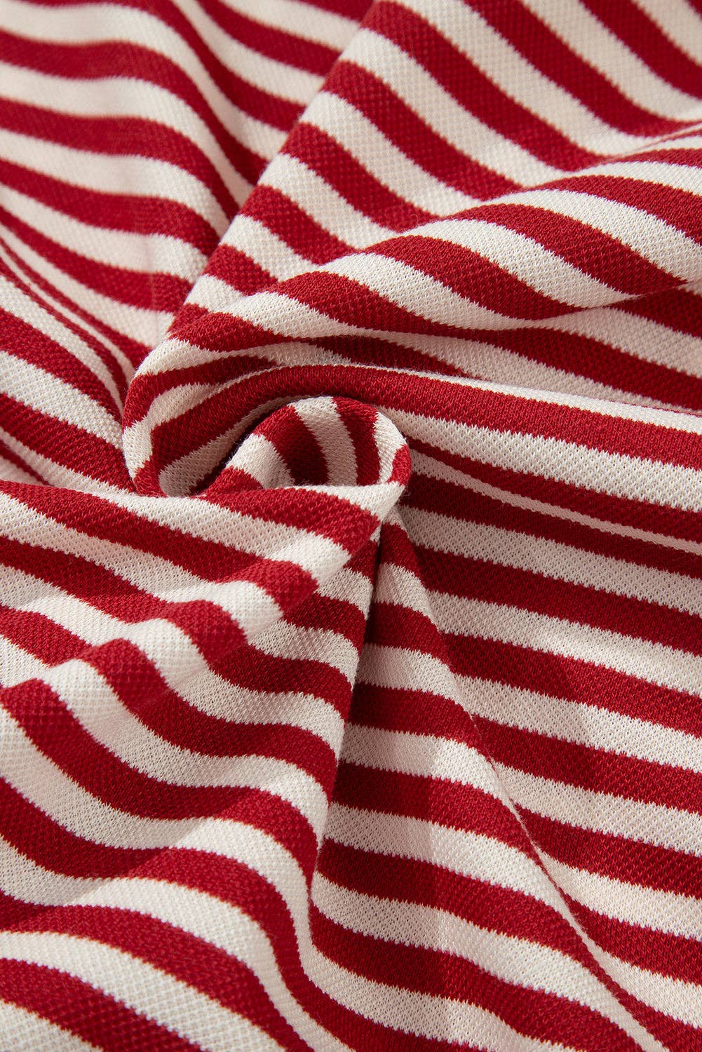 Red Stripe Bowknot Top