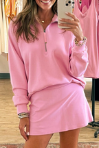 Chloe Half Zip Pullover Skirt Set
